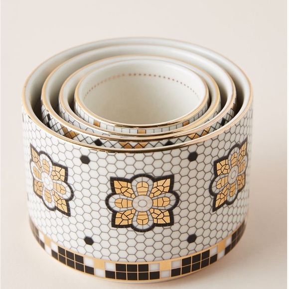 Anthropologie Bistro Tile Measuring Cups 4ct - Picture 2 of 2